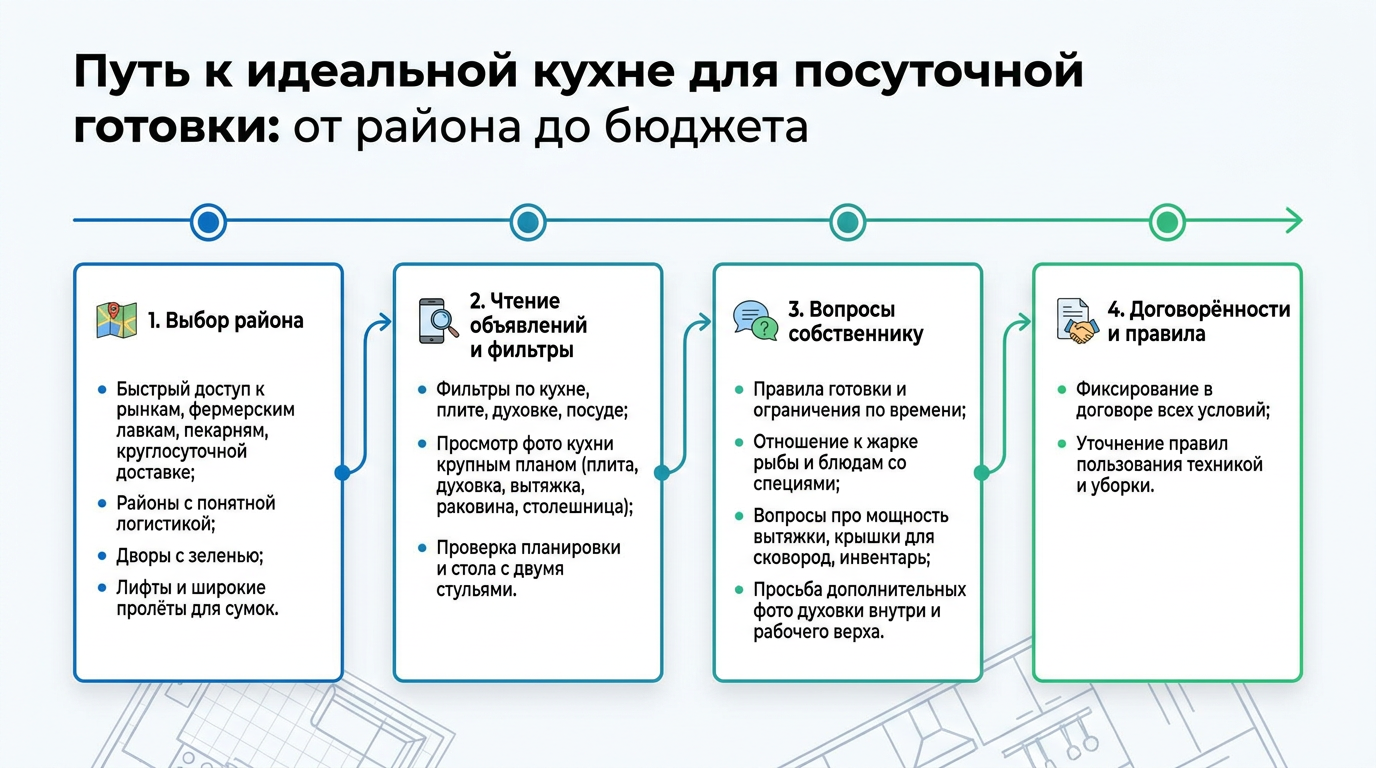 Пусть к идеальной кухне для посуточной готовки